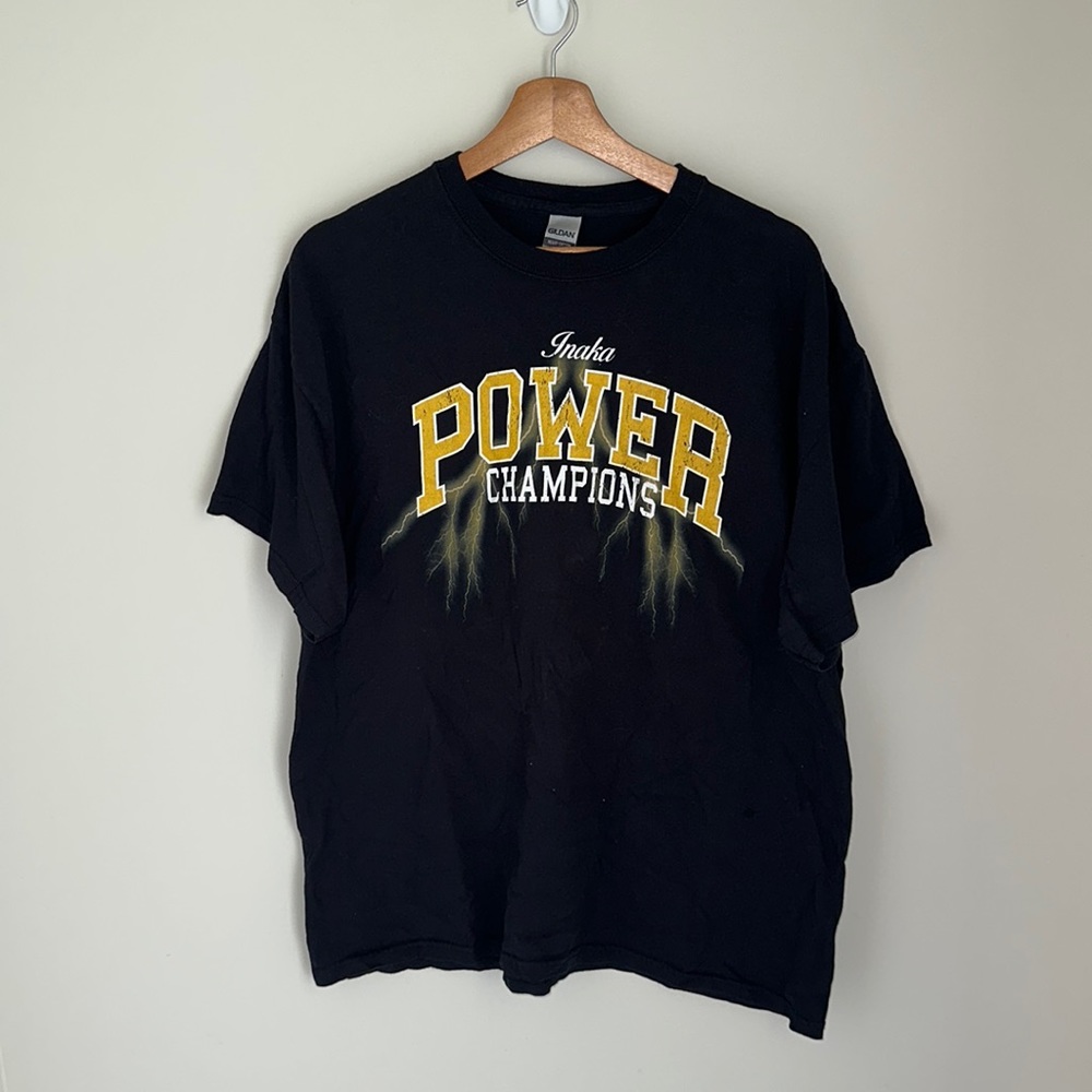 Inaka Power graphic on a heavy Gildan blank